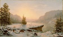 Winter Landscape, 1878. Creator: Mortimer L Smith
