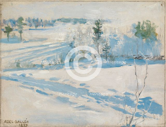 Winter Landscape, 1887. Creator: Akseli Gallen-Kallela.