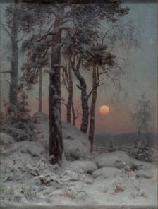 Winter Landscape, 1880. Creator: August Fredrik Ahlstedt