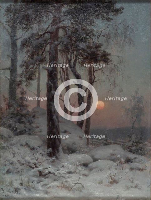 Winter Landscape, 1880. Creator: August Fredrik Ahlstedt.