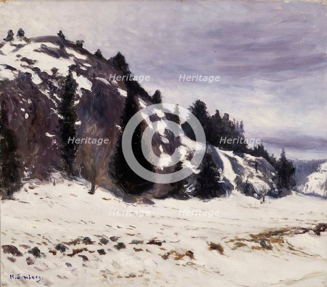 Winter Landscape, 1890-1893. Creator: Hugo Simberg.