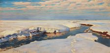 Winter Landscape, 1915. Creator: Julian Falat