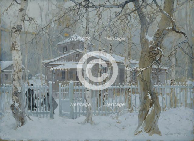 Winter landscape, 1915. Creator: Stepan Fedorovic Kolesnikov.