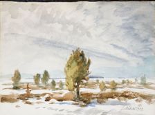 Winter Landscape, 1929. Creator: Juho Makela