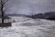 Winter landscape, Undated. Creator: Ludvig Skramstad