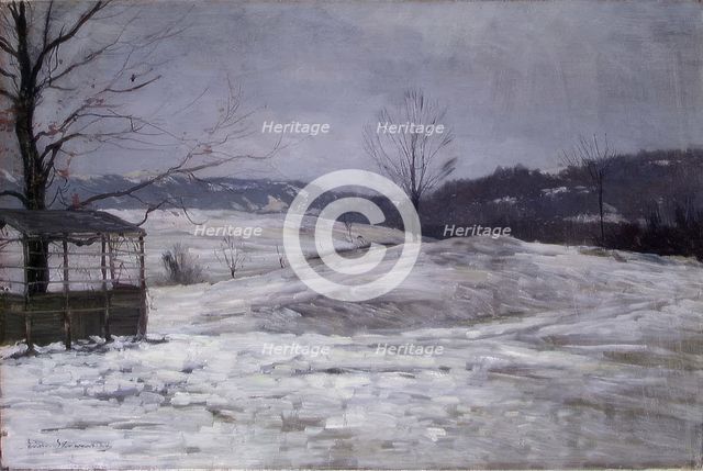 Winter landscape, Undated. Creator: Ludvig Skramstad.
