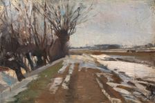 Winter Landscape. Utterslev near Copenhagen, 1887. Creator: Albert Gottschalk