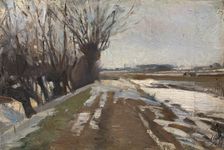Winter Landscape. Utterslev near Copenhagen, 1887. Creator: Albert Gottschalk