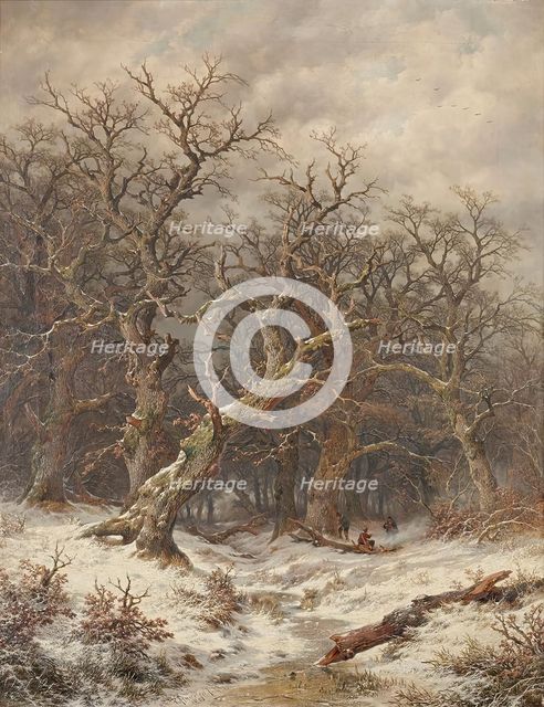 Winter landscape (winter forest), 1883. Creator: Remigius Adrianus Haanen.