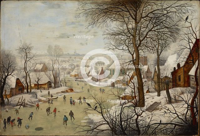 Winter landscape with a Bird Trap, 1631.