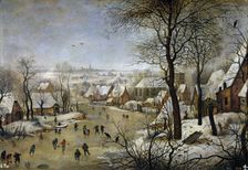 Winter Landscape with a Bird-trap, c1601. Creator: Pieter Brueghel the Younger