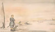 Winter Landscape with a Hunter and his Dog, n.d.. Creator: Hendrick Avercamp