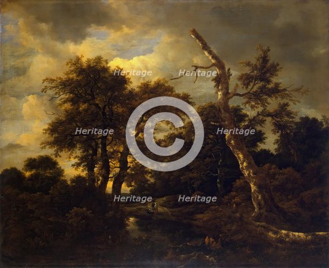 Winter landscape with dead tree, 1660. Creator: Jacob van Ruisdael.