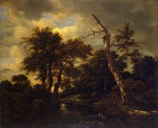 Winter landscape with dead tree, 1660. Creator: Jacob van Ruisdael