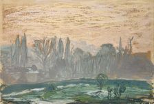 Winter Landscape with Evening Sky. Artist: Monet, Claude (1840-1926)