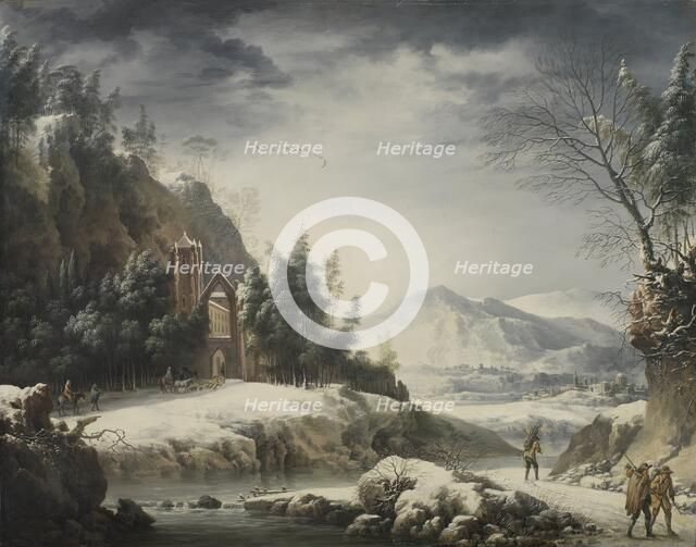 Winter Landscape with Figures, 1750. Creator: Francesco Foschi.