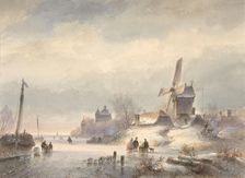 Winter Landscape with Frozen River, 19th century. Creators: Lodewijk Johannes Kleijn, Pieter Rudolph Kleyn