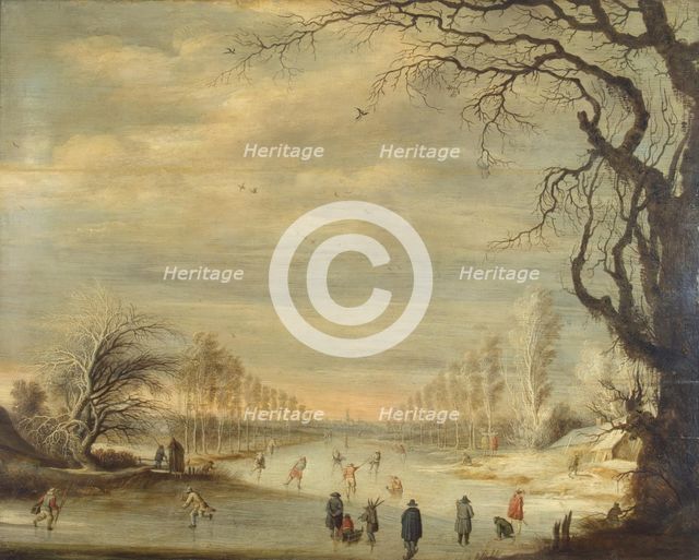 Winter Landscape with Skaters, 1630. Creator: Gysbrecht Leytens.