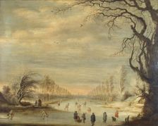Winter Landscape with Skaters, 1630. Creator: Gysbrecht Leytens