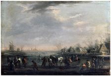Winter Landscape with Skaters late 17th or early 18th century. Artist: Peeter Bout