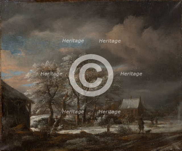 Winter Landscape with Snow-covered Trees, c1670-1680. Creator: Jacob van Ruisdael.