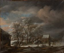 Winter Landscape with Snow-covered Trees, c1670-1680. Creator: Jacob van Ruisdael