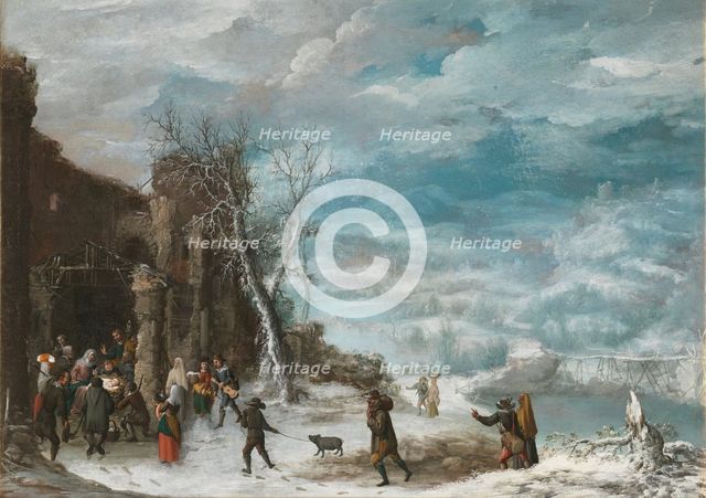 Winter Landscape with the Adoration of the Shepherds, 1650. Creator: Francisco Collantes.