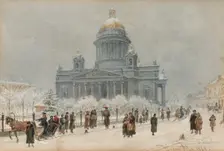 Winter Landscape with the Saint Isaac's Cathedral, 1869