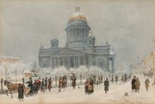 Winter Landscape with the Saint Isaac's Cathedral, 1869