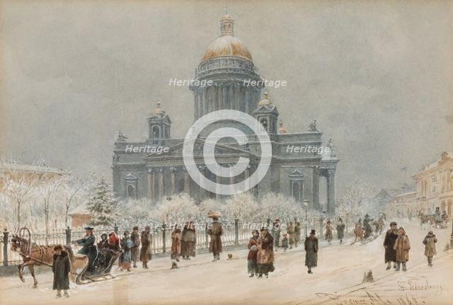 Winter Landscape with the Saint Isaac's Cathedral, 1869.