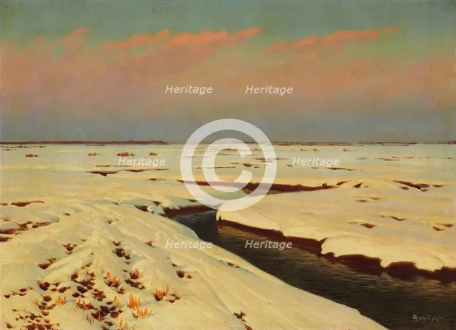 Winter Landscape. Artist: Kryzhitsky, Konstantin Yakovlevich (1858-1911)