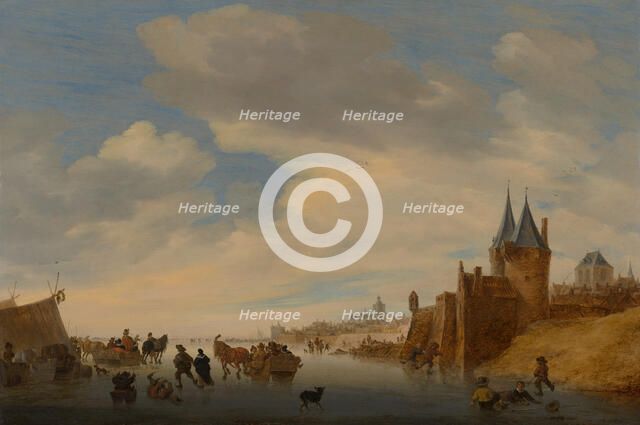 Winter Landscape at Arnhem, 1653. Creator: Salomon Ruysdael.