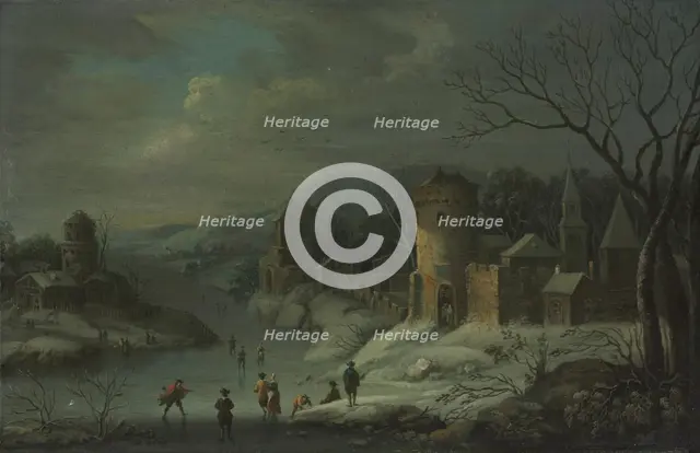 Winter Landscape, c. 1680-1718. Creator: Jan Griffier (Dutch, 1648-1718), attributed to.