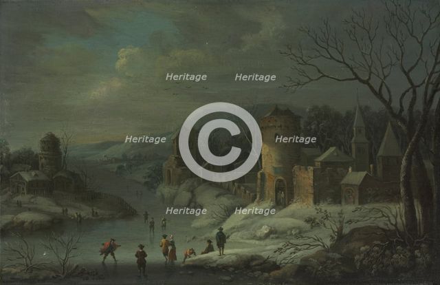 Winter Landscape, c. 1680-1718. Creator: Jan Griffier (Dutch, 1648-1718), attributed to.