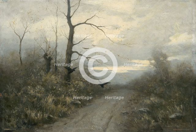 Winter landscape, c1911. Creator: Felicián Moczik.