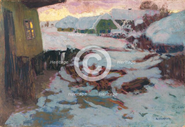 Winter landscape, c1915. Creator: Alois Kalvoda.