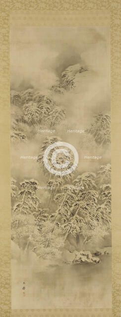 Winter landscape, Edo period or Meiji era, ca. 1865-1870. Creator: Shiokawa Bunrin.