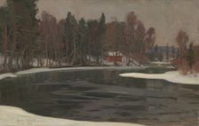 Winter landscape from Karelia, 1909. Creator: Victor Westerholm