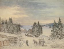 Winter Landscape from Savo, 1840-1849. Creator: Magnus von Wright