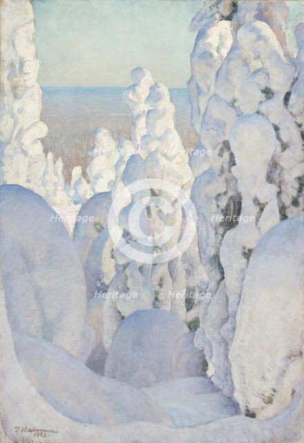 Winter Landscape in Kinahmi, 1923. Creator: Halonen, Pekka (1865-1933).