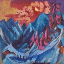 Winter Landscape in Moonlight, 1919. Creator: Ernst Kirchner