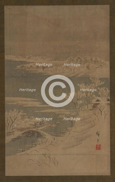 Winter landscape, mid 19th century. Creator: Utagawa Hiroshige II.