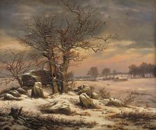 Winter Landscape near Vordingborg, Denmark, 1829. Creator: Johan Christian Dahl