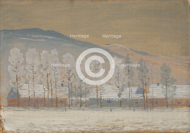 Winter landscape near Zdiar, 1900-1910. Creator: Ferdinand Katona.