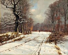 Winter landscape of forests near Hillerød, n.d., c1865-1905. Creator: Thorvald Niss