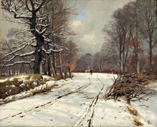Winter landscape of forests near Hillerød, n.d., c1865-1905. Creator: Thorvald Niss