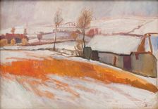 Winter Landscape. Over Kærby Hill., 1917. Creator: Fritz Syberg