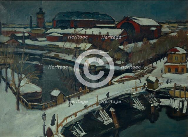Winter landscape. Petrograd, 1920. Artist: Braz, Osip Emmanuilovich (1872-1936)
