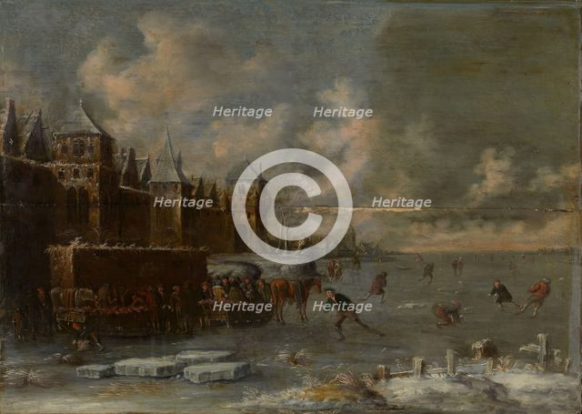 Winter landscape, probably between 1660 and 1676. Creators: Klaes Molenaer, Thomas Heeremans.