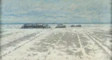 Winter Landscape. Scene from Öland, 1890s. Creator: Per Ekstrom